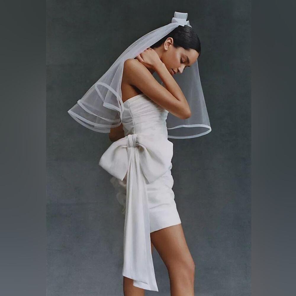 Anthropologie Hutch Gwen Dress Ivory Size 10 Bridal‎ Bow